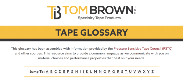 Tape Glossary