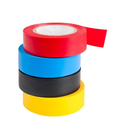 adhesive tapes on rolls
